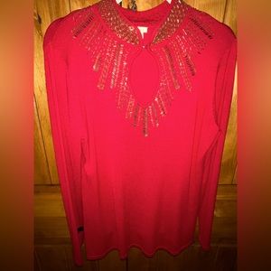 Reba Sweater with Gold Beading